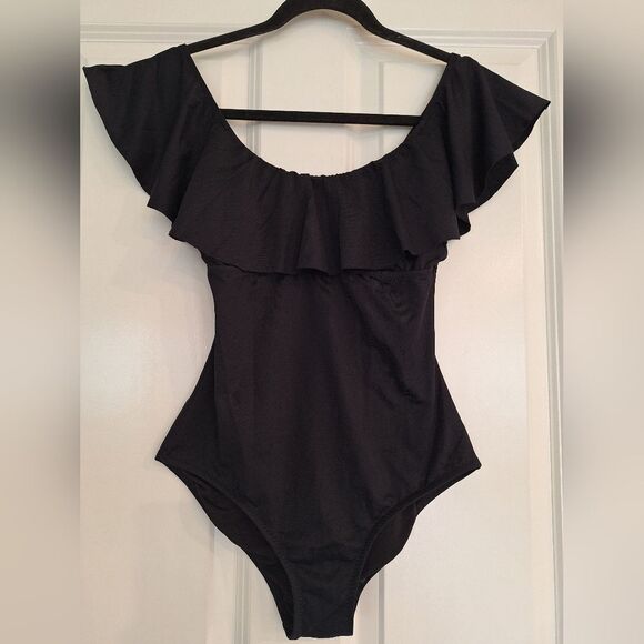 Eberjey  Lolita Black Solid  one piece seimsuit size S/P - Picture 1 of 6